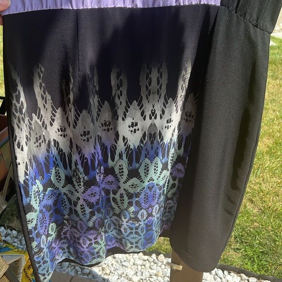 TIBI New York 100% Silk Dress | Size 10 | Elegant Patterned Sleeveless - Picture 3 of 6